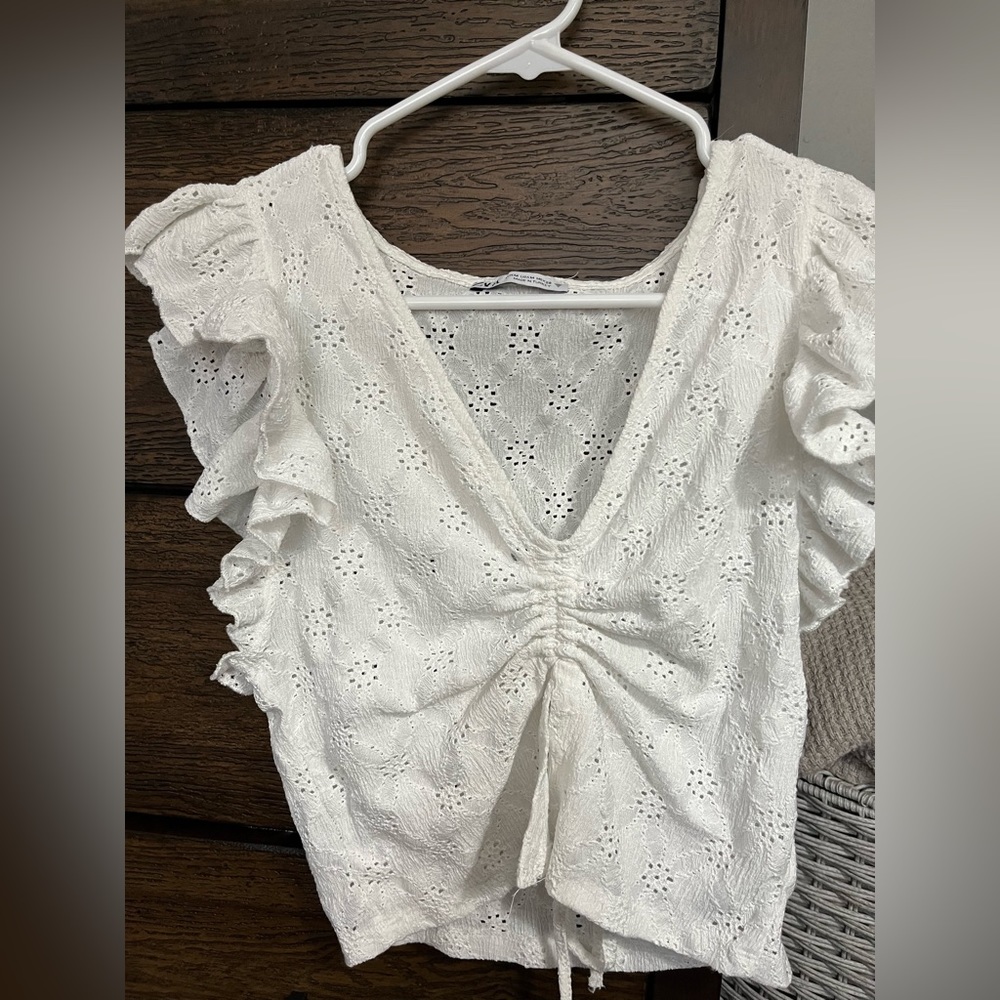 Zara eyelet top